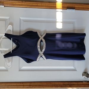 Navy blue short formal dredd